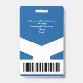 Badge d'identification d'employé aux élégantes ray (Arrière)