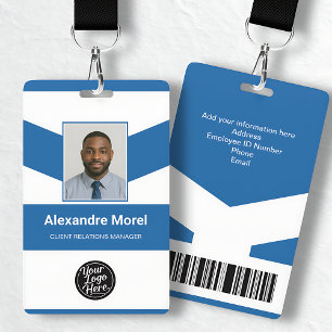 Badge d'identification d'employé aux élégantes ray