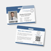 Badge d'identification d'employé avec logo de phot (Avant & arrière)