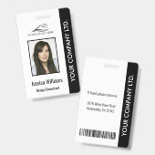 Badge d'identification d'employé d'entreprise pers (Avant & arrière)