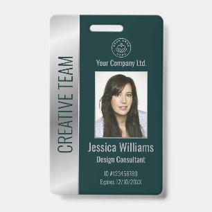 Badge d'identification d'employé d'entreprise pers