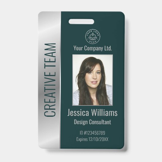 Badge d'identification d'employé d'entreprise pers (Avant)
