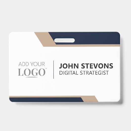 Badge d'identification d'employé d'entreprise | Pl (Avant)