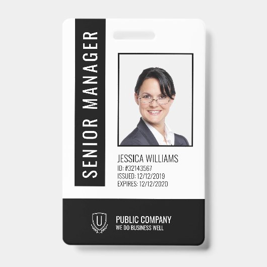 Badge d'identification d'employé du personnel à co (Avant)