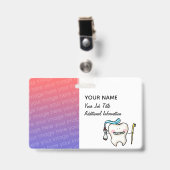 Badge d'identification dentaire personnalisé pour (Avant avec clip)