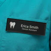 Badge D'identification Dental Assistance Dentist Tooth Logo