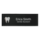 Badge D'identification Dental Assistance Dentist Tooth Logo (Devant)