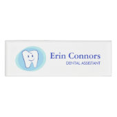 Badge D'identification Dental Assistant Dentiste Smiling Tooth Logo (Devant)