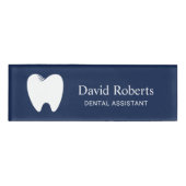 Badge D'identification Dentist Tooth Logo Marine Blue Dental Assistant (Devant)