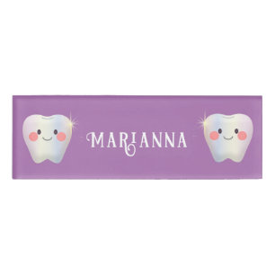 Badge D'identification Dentistesse drôle des dents blanches