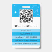 Badge d'identification d'entreprise (Arrière)