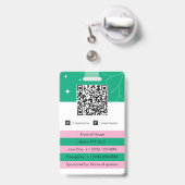 Badge d'identification d'entreprise (Arrière avec rétractable)