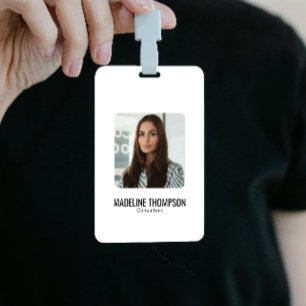 Badge d'identification d'entreprise à logo arrière