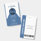 Badge d'identification d'entreprise avec logo et p (Avant & arrière)