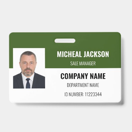 Badge d'identification d'entreprise horizontal ver (Avant)