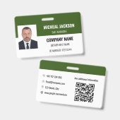 Badge d'identification d'entreprise horizontal ver (Avant & arrière)