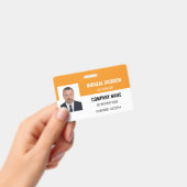Badge d'identification d'entreprise horizontale Or (Manuel / portable)
