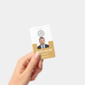 Badge d'identification d'entreprise jaune (Manuel / portable)