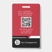 Badge d'identification d'entreprise minimaliste no (Arrière)