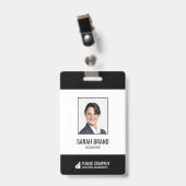 Badge d'identification d'entreprise moderne pour l (Avant avec clip)
