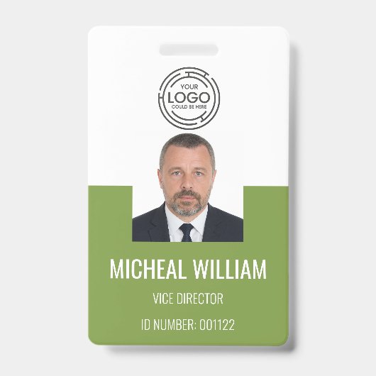 Badge d'identification d'entreprise verte (Face)