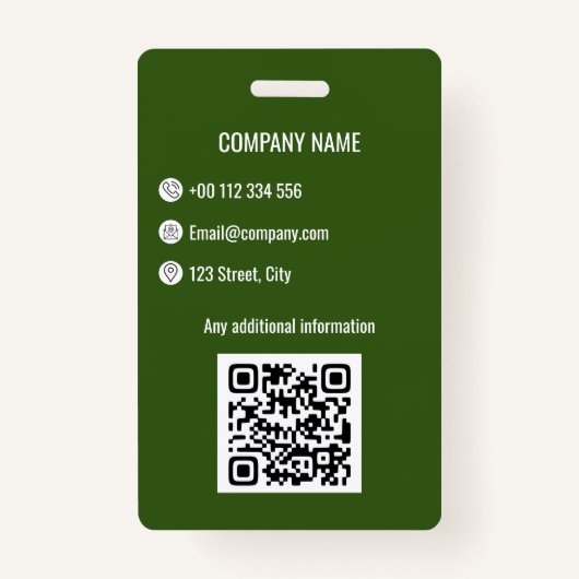 Badge d'identification d'entreprise verte (Dos)