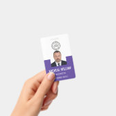 Badge d'identification d'entreprise violet (Manuel / portable)