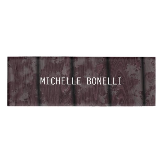 Badge D'identification Design en bois Brown Arrière - plan Plain lisible (Devant)
