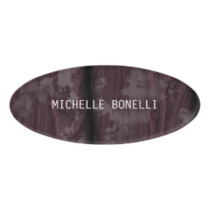 Badge D'identification Design en bois Brown Arrière - plan Plain lisible 