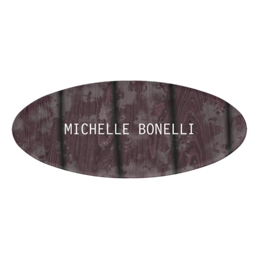 Badge D'identification Design en bois Brown Arrière - plan Plain lisible (Devant)