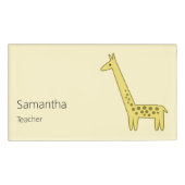 Badge D'identification Dessin de Giraffe (Devant)