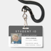 Badge d'identification d'étudiant à domicile | Avi (Avant avec lanière)