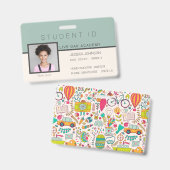 Badge d'identification d'étudiant à domicile | Doo (Avant & arrière)