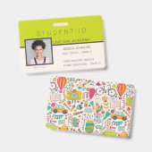 Badge d'identification d'étudiant à domicile | Doo (Avant & arrière)
