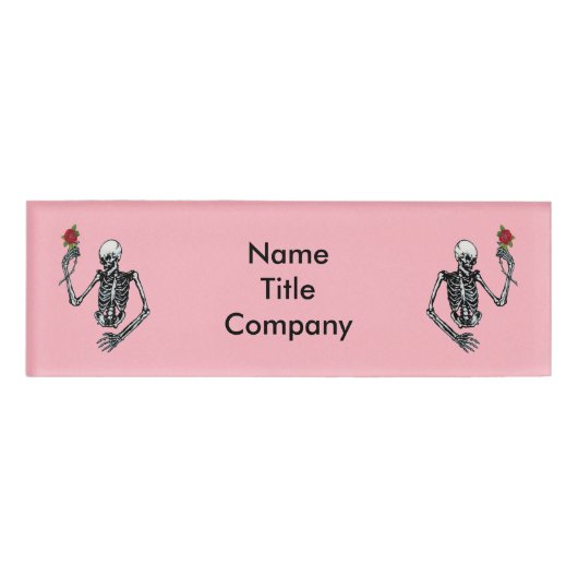 Badge D'identification Deux demi-Skeletons Élevée Armoiries tenant des Ro (Devant)