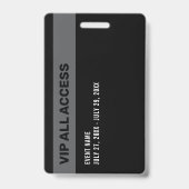 Badge d'identification d'événement avec accès tota (Arrière)