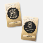 Badge d'identification d'événement Pass Accès Tota (Avant & arrière)