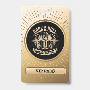 Badge d'identification d'événement Pass Accès Tota