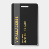 Badge d'identification d'événement Passeport Tout (Arrière)