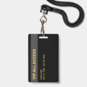 Badge d'identification d'événement Passeport Tout (Arrière avec lanière)