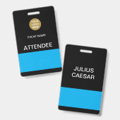 Badge d'identification d'événement pour participan (Avant & arrière)