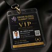 Badge d'identification d'événement VIP personnalis