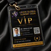 Badge d'identification d'événement VIP personnalis