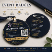 Badge d'identification d'événement VIP personnalis