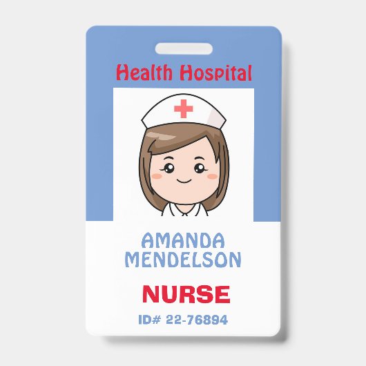 Badge d'identification d'infirmière personnalisé m (Avant)