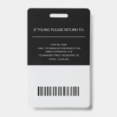 Badge d'identification d'infirmière professionnell (Arrière)