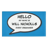 Badge D'identification Discours Bubble amusant Retro Comique Livre (Devant)