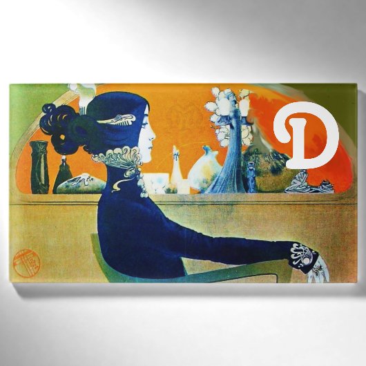 BADGE D'IDENTIFICATION DIVA EN BLEU / CHEVEUX BEAUTY MODE MONOGRAMME (Devant)