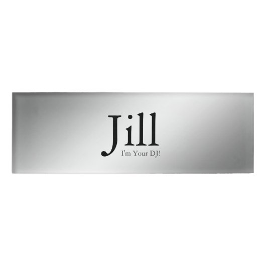 Badge D'identification DJ minimaliste (Devant)