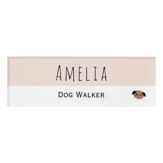 Badge D'identification Dog Walking Business - Jeune entrepreneur (Devant)